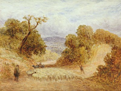 Een stoffige weg, 1868 door John Linnell